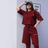 ست تیشرت آستین کوتاه و شلوارک زنانه مدل W-TS-SL